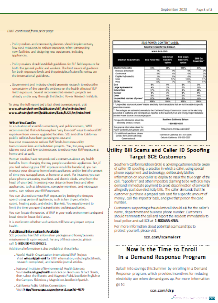 Download Southern California EDISON utility business bill, page 8, SCR Photoshop template